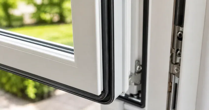 casement window cranked fully open in a Mitchell Corners home