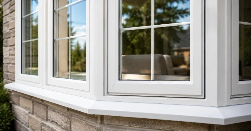 bay window alcove seating area in a living room in Mitchell Corners